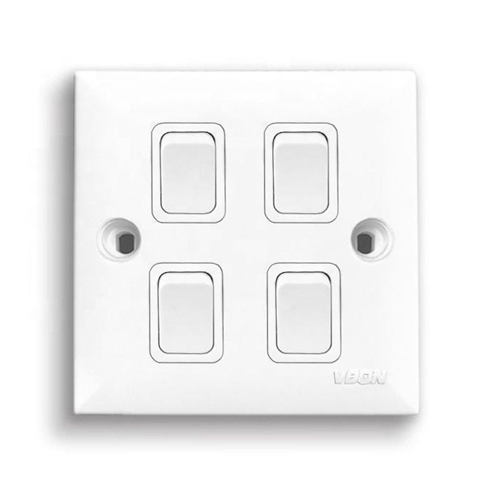 4gang1way Wall Light Switch Home Application Light Control Electric power Switches