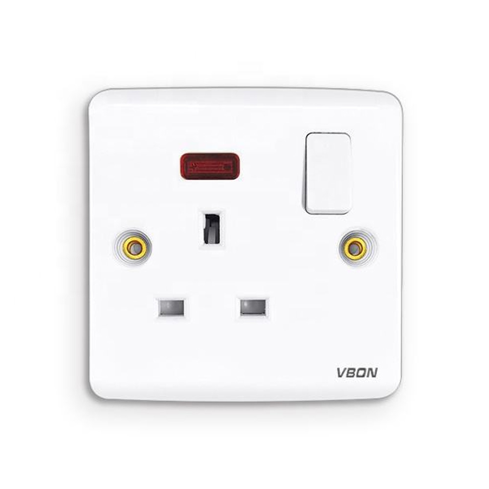 13a Classic Wall A Electric Switch And Socket Outlet With Neon