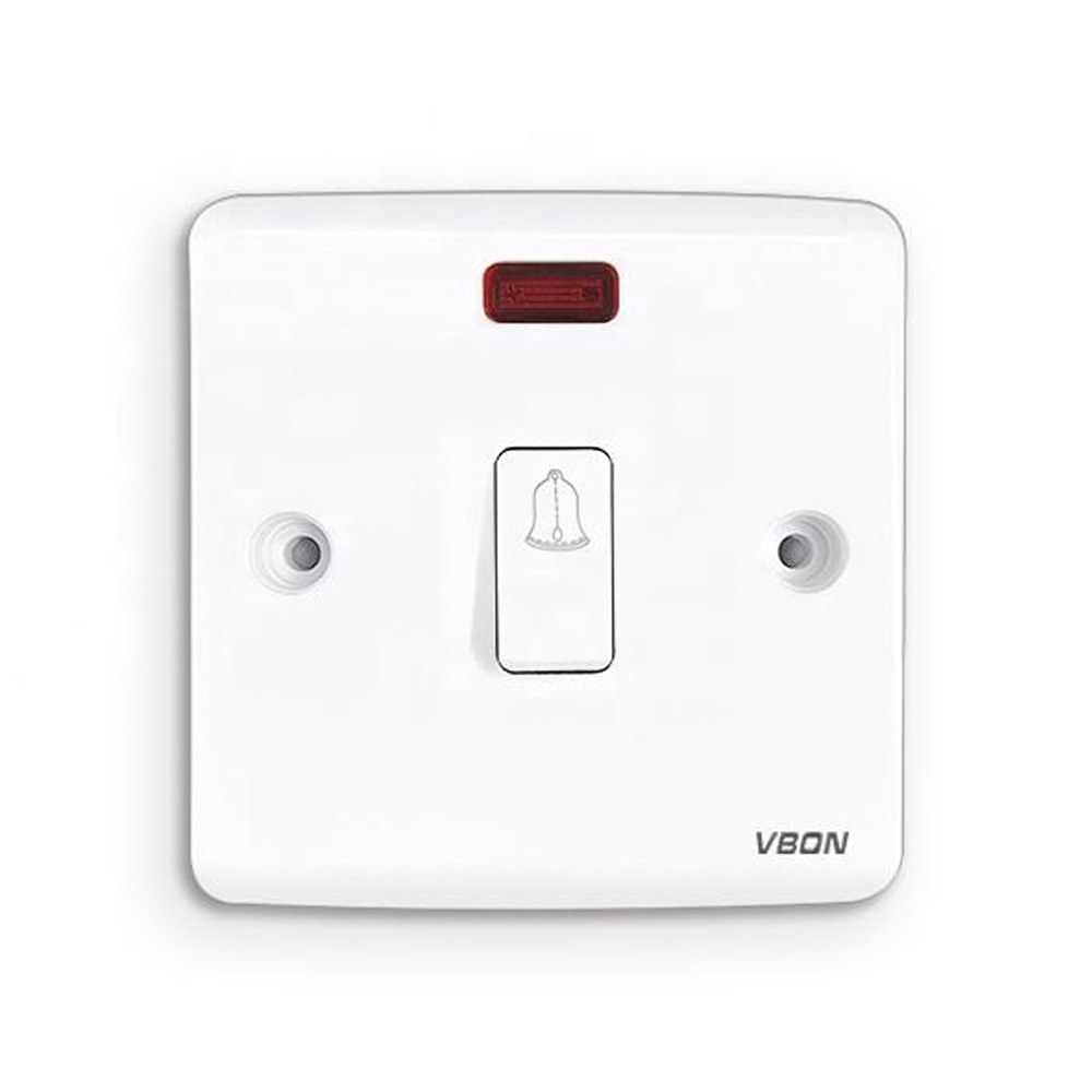 Wall Switch Electrical Bell Switch With Neon Pc Bell On Off For Assistant