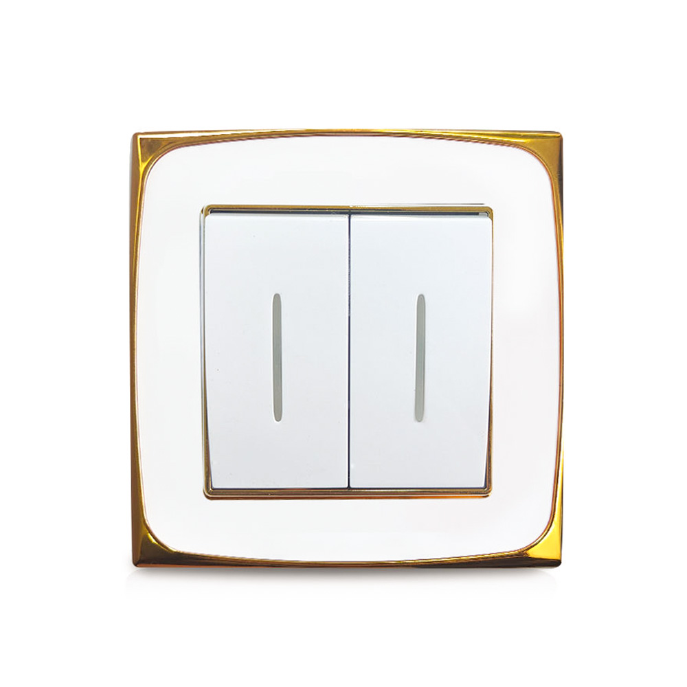 Golden-Plated Fram Style Switch 2gang2way Light Switch Modern On Off