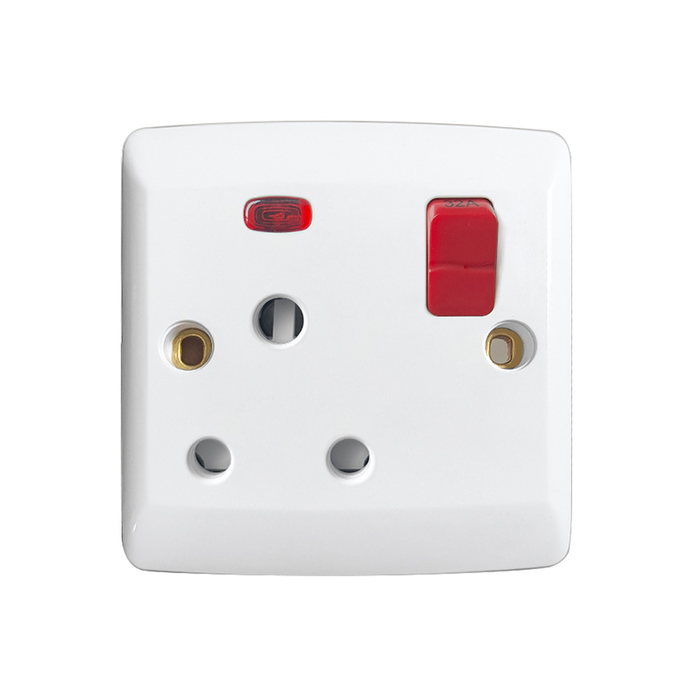 3 pin Switches And Socket 32a Wall Light Switch Light On-Off Uk Standard Socket Electric Outlet