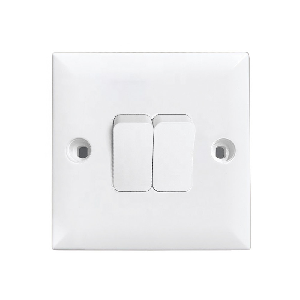 2gang 1way 10a Pc Wall Switch Light Switch Light Onoff Control Electric Switch