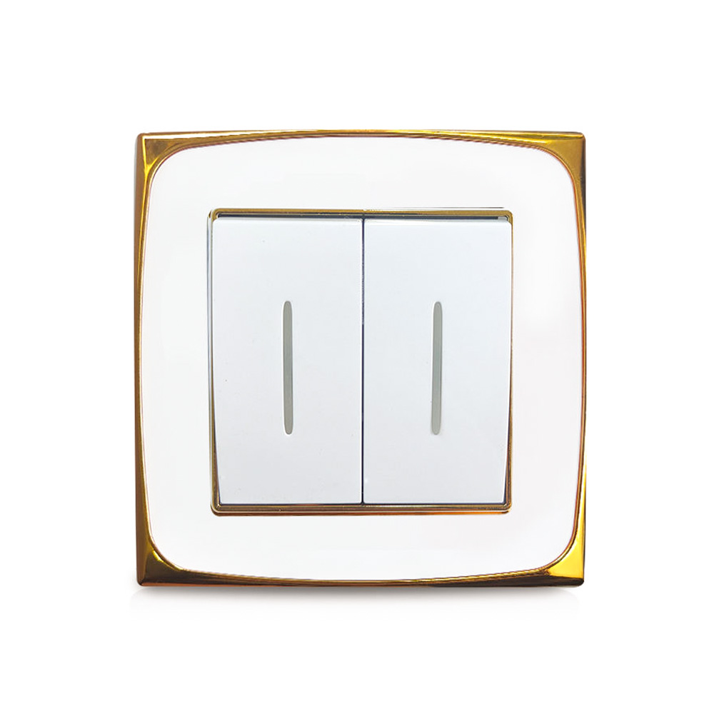 2gang1way Wall Switch Light Switch Electrical Supplies 10A Light Control