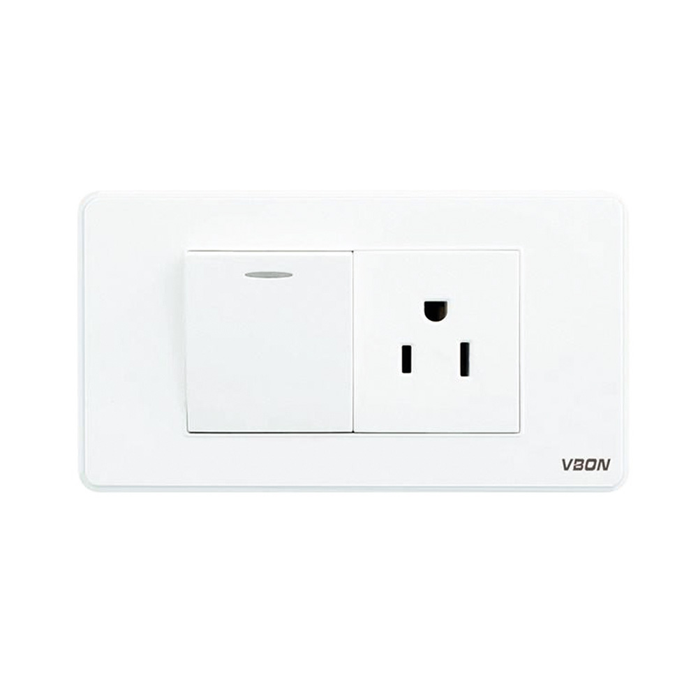 Wholesale Wall 16A 1 Gang 1 Way Switch And US Light Control And Electrical Switch Socket Outlets