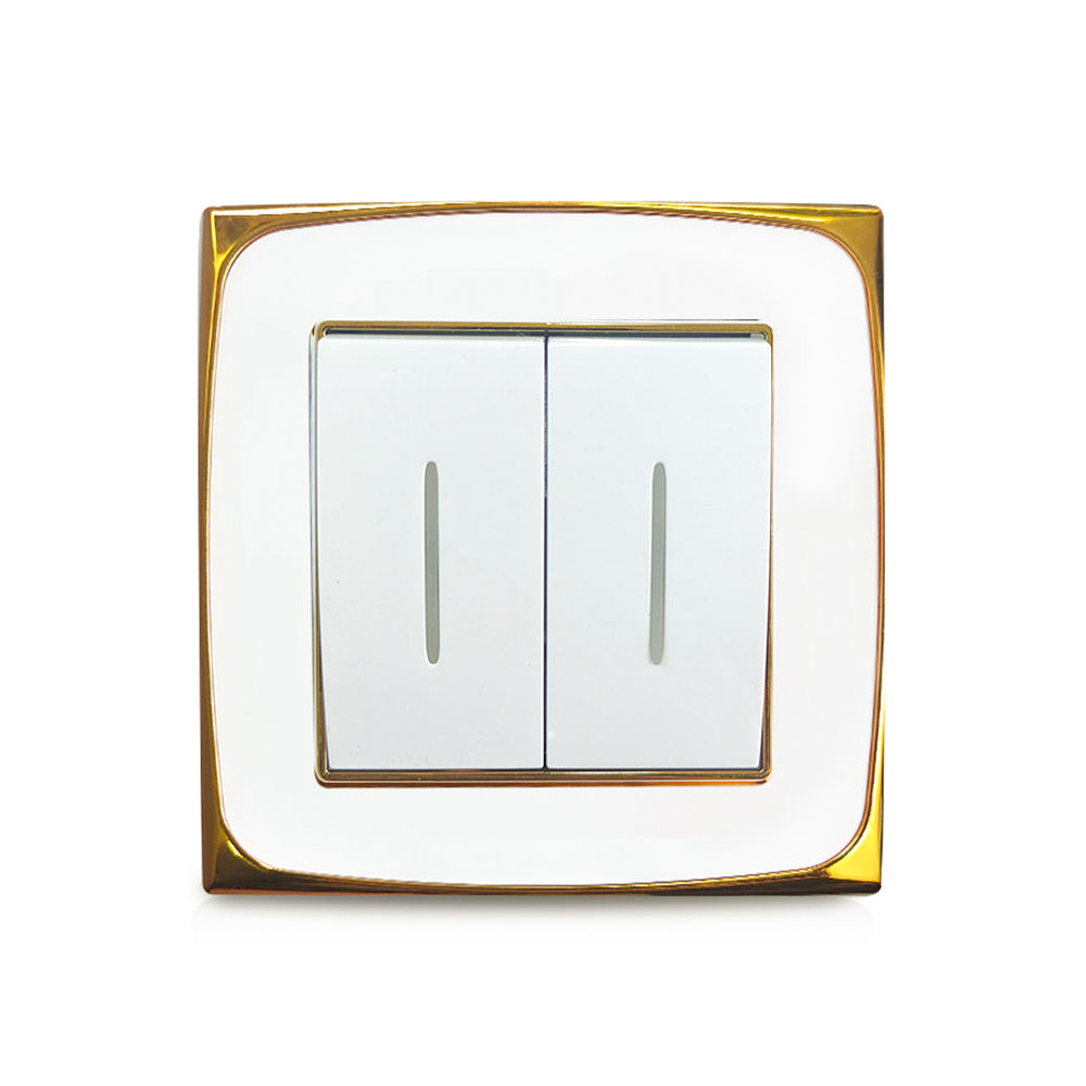 Wall Switch 10A 2gang2way PC Electric Switch Onoff Light Control Home Application