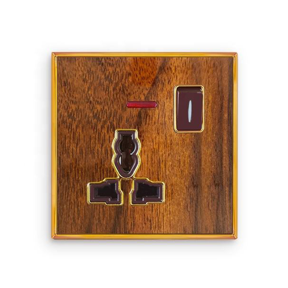 Wall Bell With Neon Pc Wooden Color Electric Light On Off