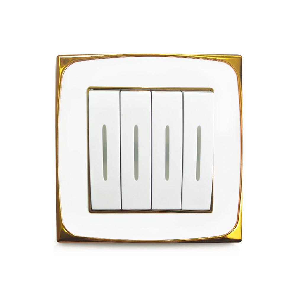 PC Switch Wall Switch Light Control 4gang2way On Off For Hotel