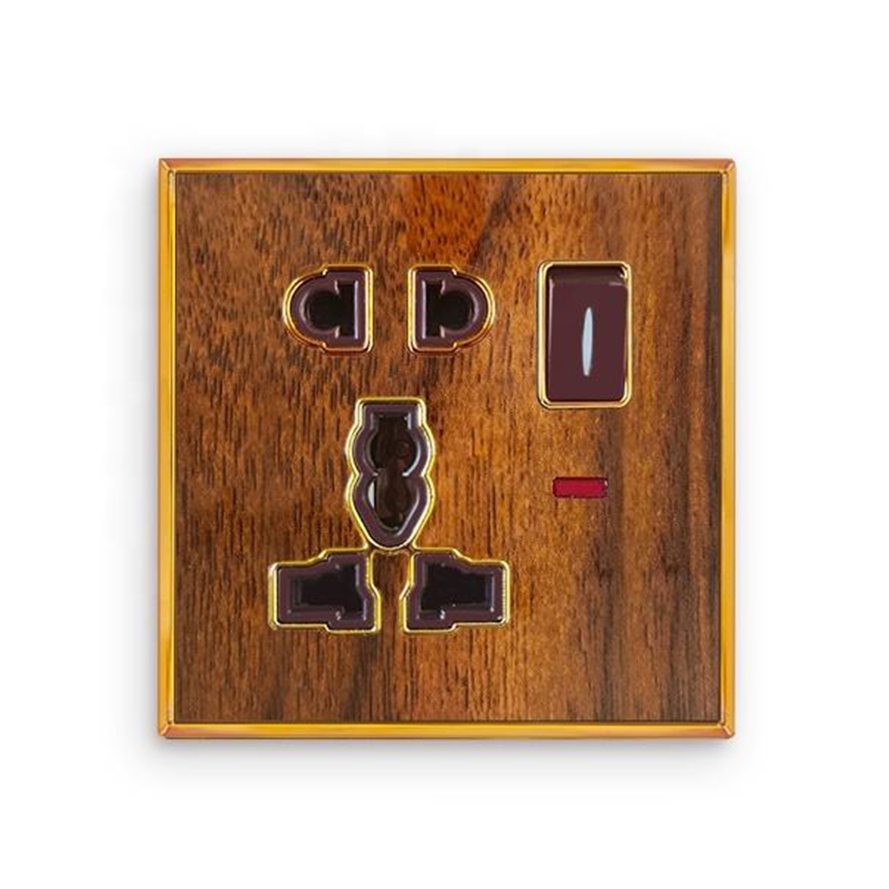 Wall Switch 45a Pc Switches And Socket Wooden Color Electric Switch