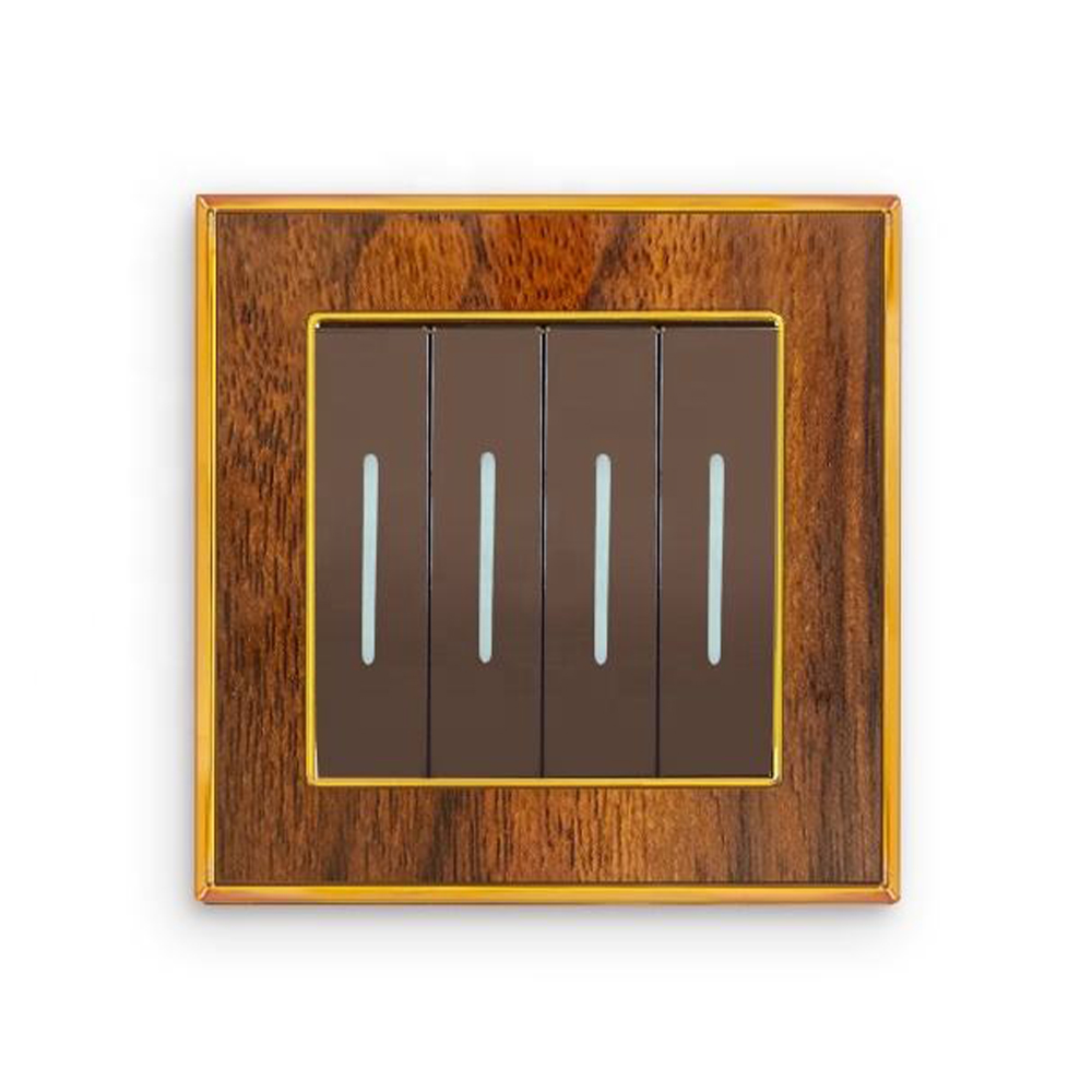 Wall Switch 13a Pc Switches And Socket Wooden Color Electric Switch Light Onoff