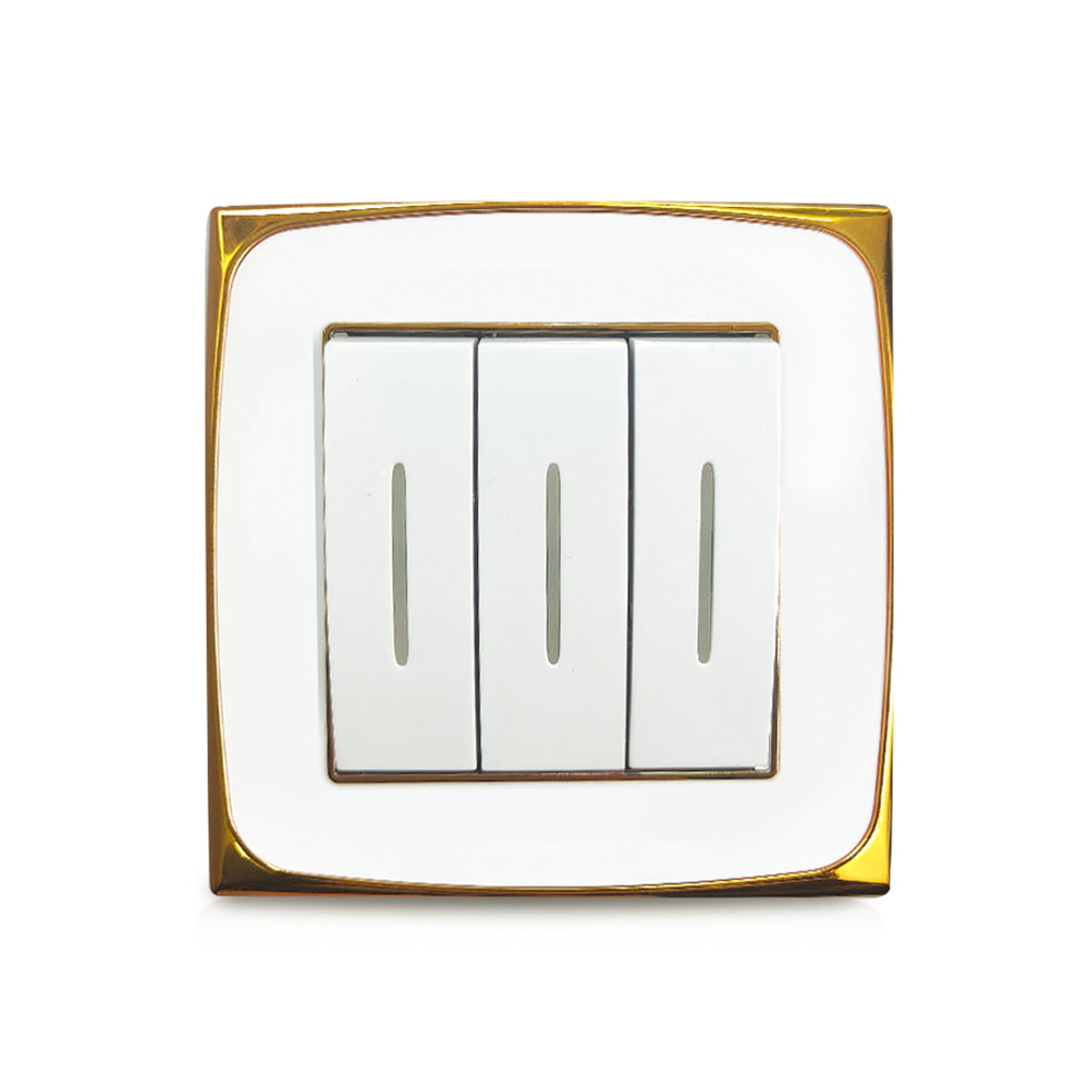 Modern Design 3gang2way Light Switch PC Luxury Design On Off