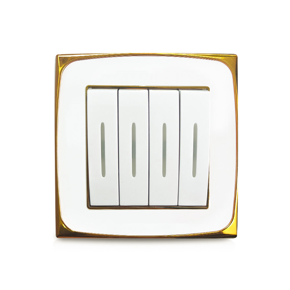 4gang2way Wall Switch Modern Design PC Light Switch For Apartment